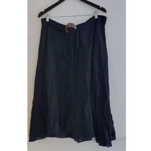 Umbilical Ibiza designz by Ro•Ro•Fae 100% cotton black skirt midi sz xl